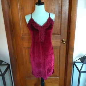Sybilla Red Velvet Mini Dress